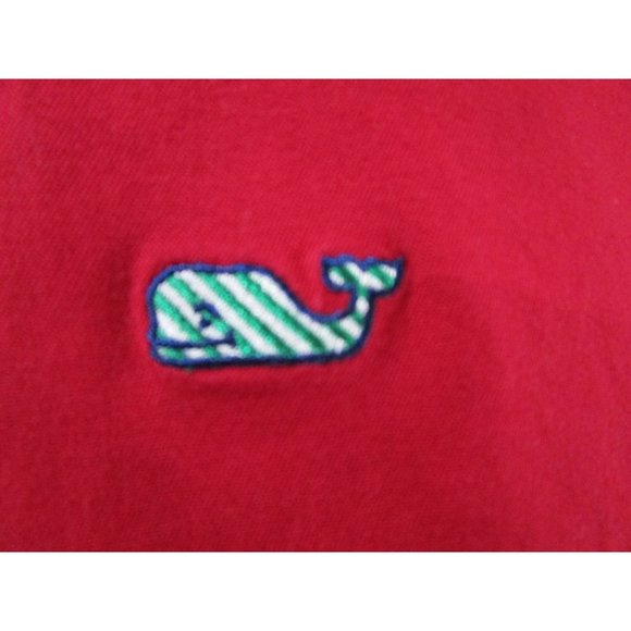 Vineyard Vines Candy Cane Strip Whale Embroidered Red Holiday Pants Boys 12 GUC - Picture 6 of 16